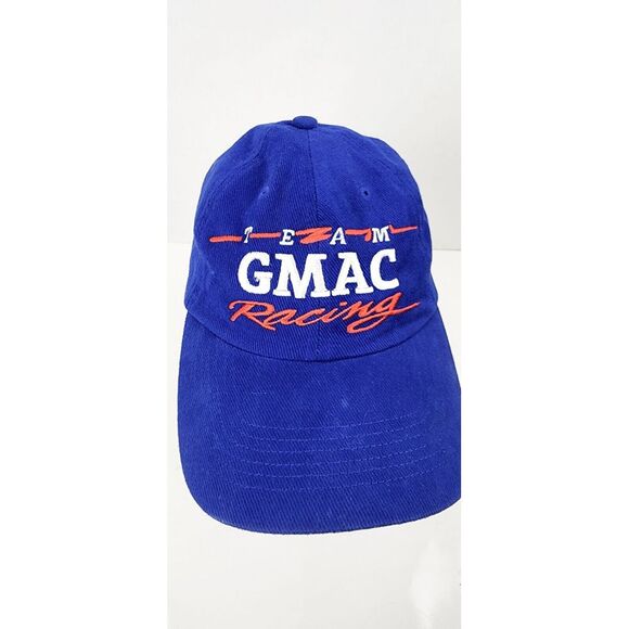 Vtg Team GMAC Racing Chase Authentics NASCAR Strap Hat Blue - Picture 2 of 10
